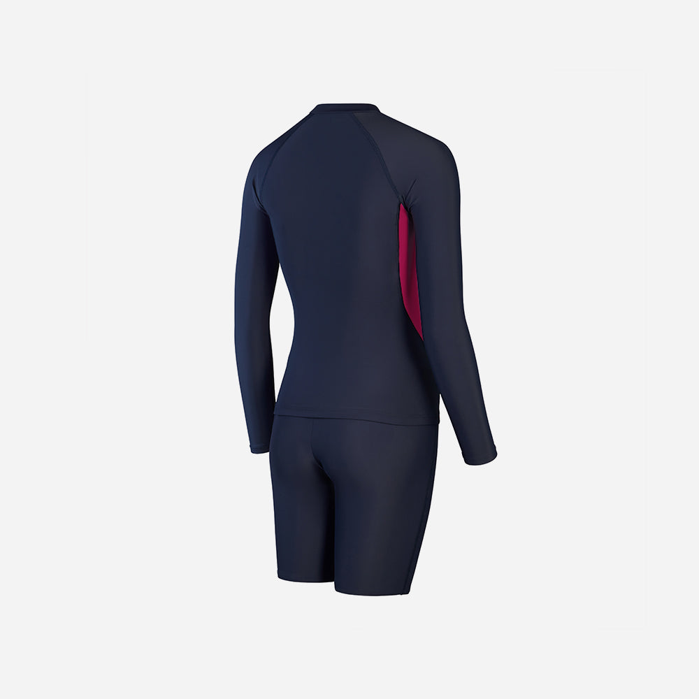 Đồ Bơi Chống Nắng Nữ Speedo Printed Long Sleeves (Asia Fit) - Xanh Navy - Supersports Vietnam