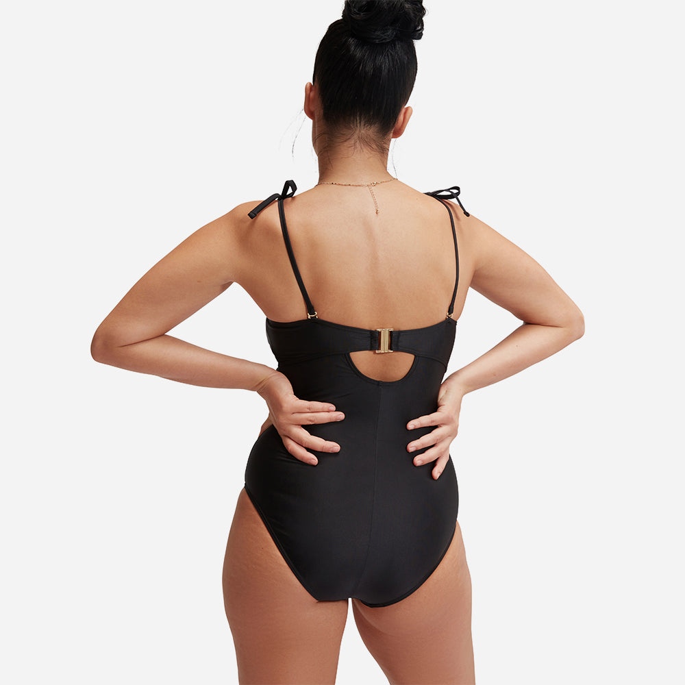Đồ Bơi Một Mảnh Nữ Speedo Shaping V Neck - Đen - Supersports Vietnam