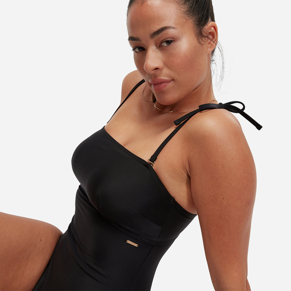 Đồ Bơi Một Mảnh Nữ Speedo Shaping V Neck - Đen - Supersports Vietnam