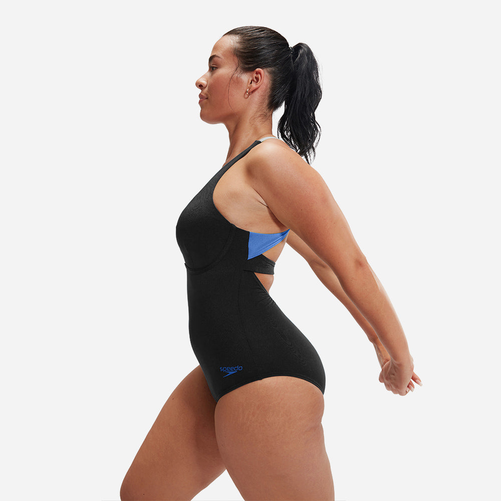 Đồ Bơi Một Mảnh Nữ Speedo Support Banded - Đen - Supersports Vietnam