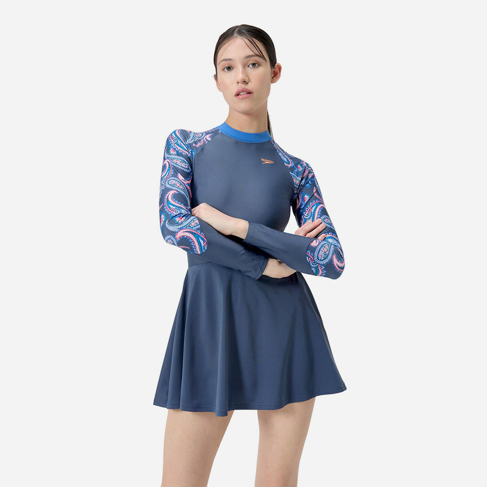 Bộ Đồ Bơi Chống Nắng Nữ Speedo Swim Dress - Xanh Dương - Supersports Vietnam