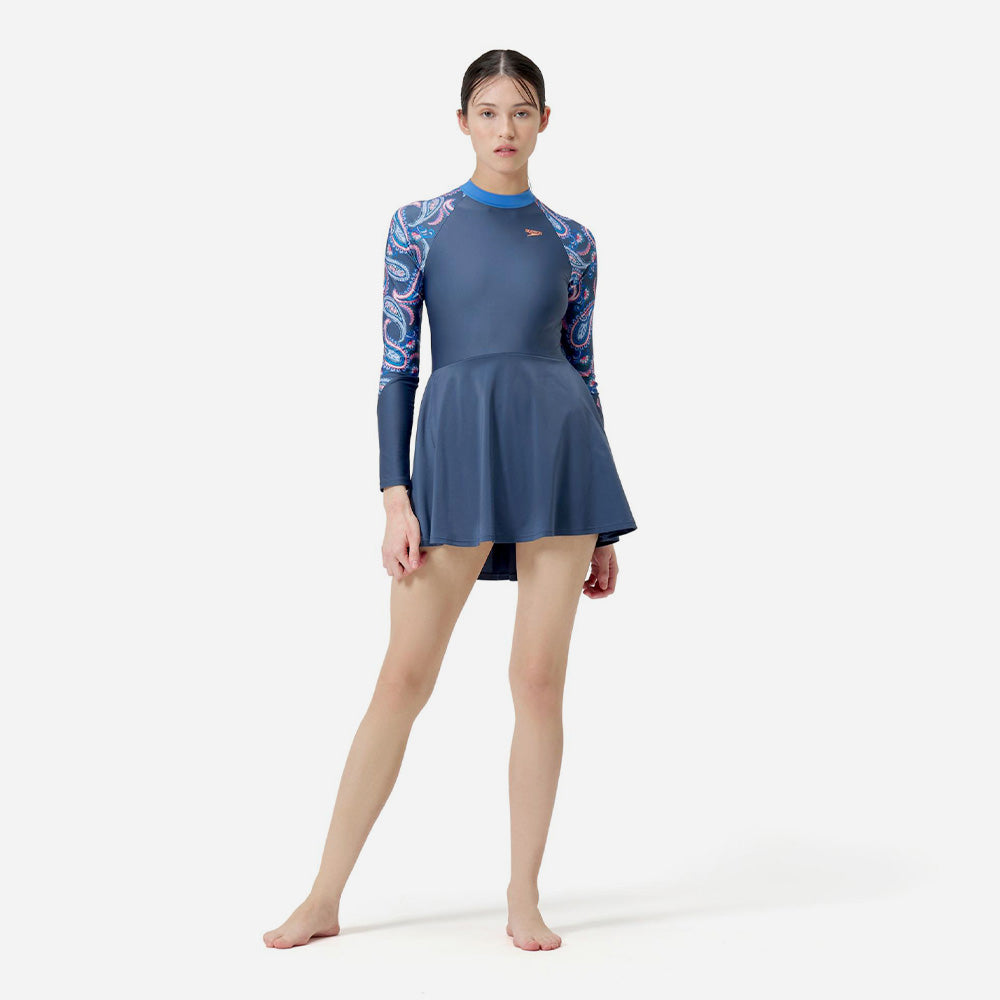 Bộ Đồ Bơi Chống Nắng Nữ Speedo Swim Dress - Xanh Dương - Supersports Vietnam
