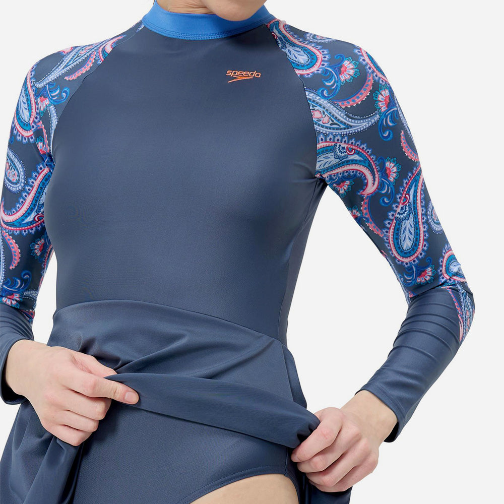 Bộ Đồ Bơi Chống Nắng Nữ Speedo Swim Dress - Xanh Dương - Supersports Vietnam