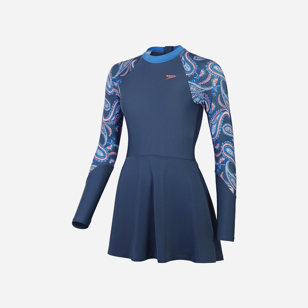 Bộ Đồ Bơi Chống Nắng Nữ Speedo Swim Dress - Xanh Dương - Supersports Vietnam
