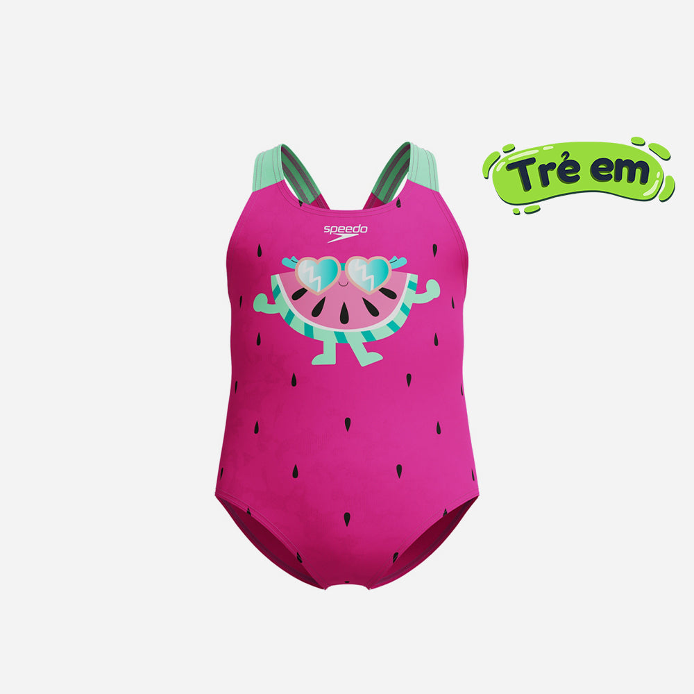 Đồ Bơi Một Mảnh Bé Gái Speedo Digital Printed - Hồng - Supersports Vietnam
