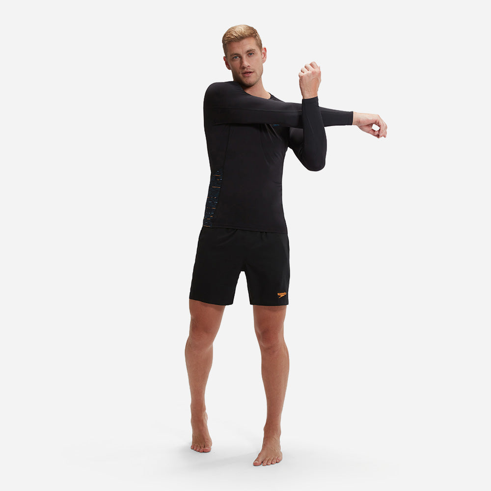Áo Bơi Chống Nắng Nam Speedo End+ Splice - Đen - Supersports Vietnam