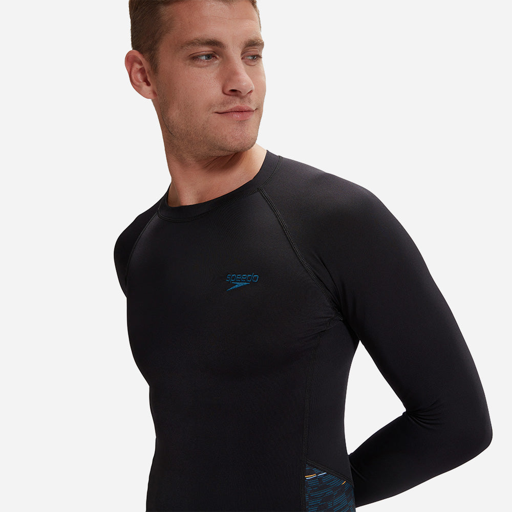 Áo Bơi Chống Nắng Nam Speedo End+ Splice - Đen - Supersports Vietnam