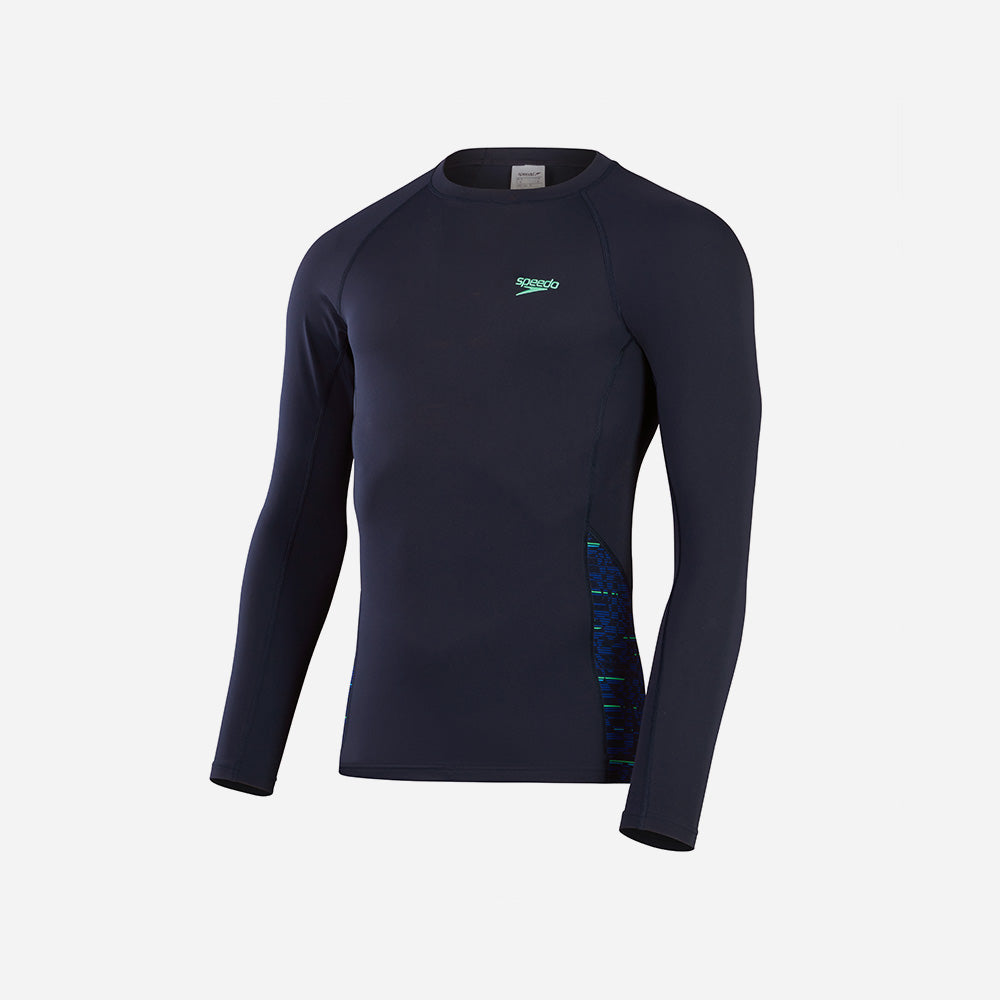 Áo Bơi Chống Nắng Nam Speedo End+ Splice - Xanh Navy - Supersports Vietnam