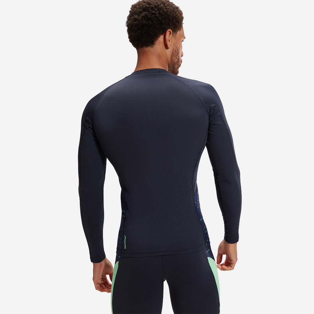 Áo Bơi Chống Nắng Nam Speedo End+ Splice - Xanh Navy - Supersports Vietnam