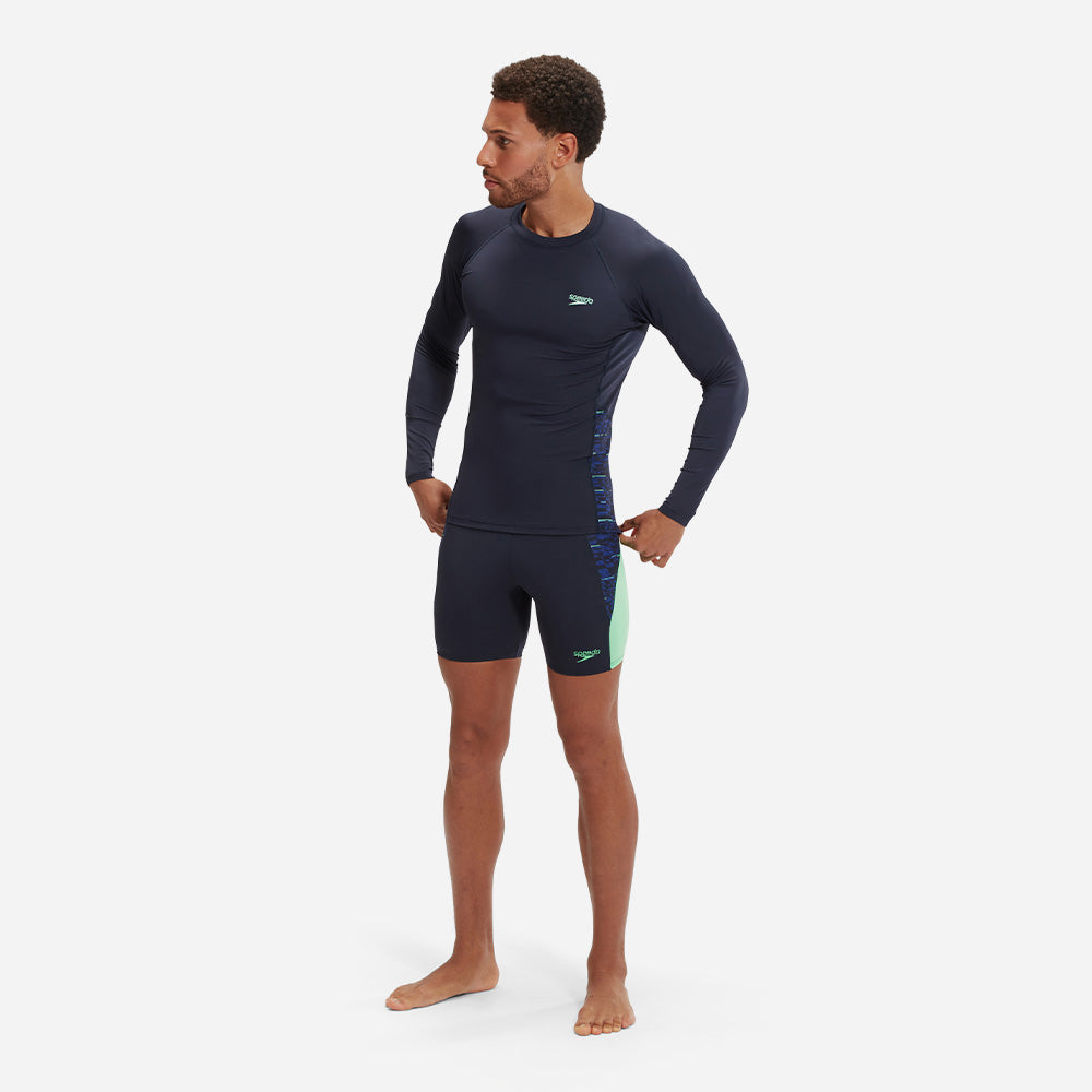 Áo Bơi Chống Nắng Nam Speedo End+ Splice - Xanh Navy - Supersports Vietnam