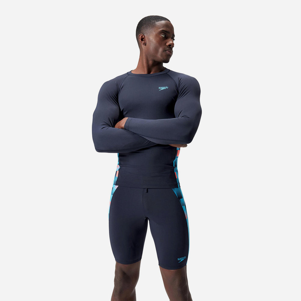 Áo Bơi Chống Nắng Nam Speedo End+ Splice - Xanh Navy - Supersports Vietnam