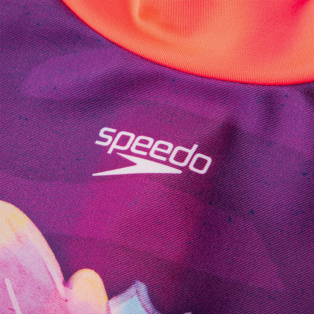 Đồ Bơi Một Mảnh Bé Gái Speedo Printed Frill - Tím - Supersports Vietnam