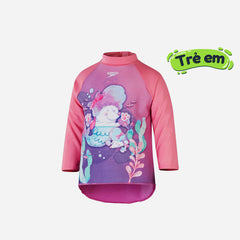 Áo Bơi Chống Nắng Bé Gái Speedo Digital Long Sleeve - Hồng - Supersports Vietnam