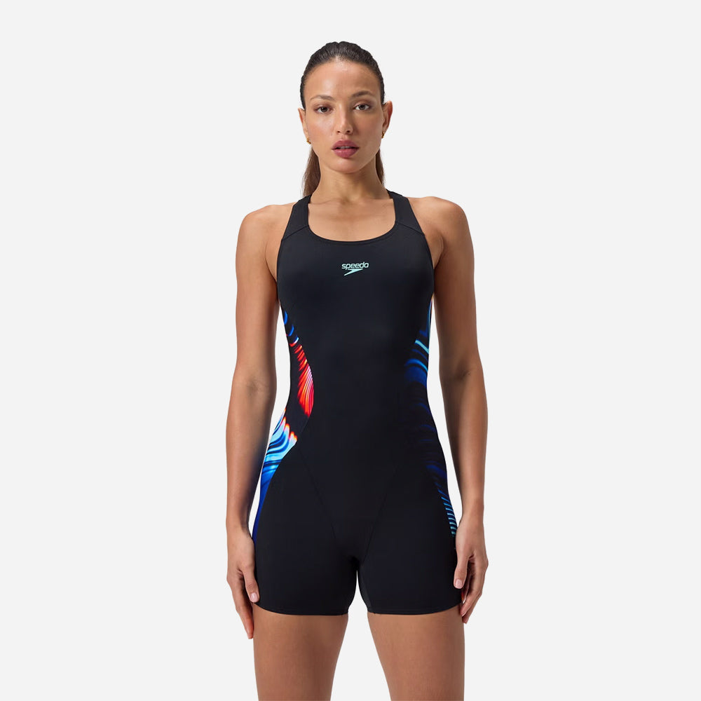 Đồ Bơi Một Mảnh Nữ Speedo Placement Legsuit - Đen - Supersports Vietnam