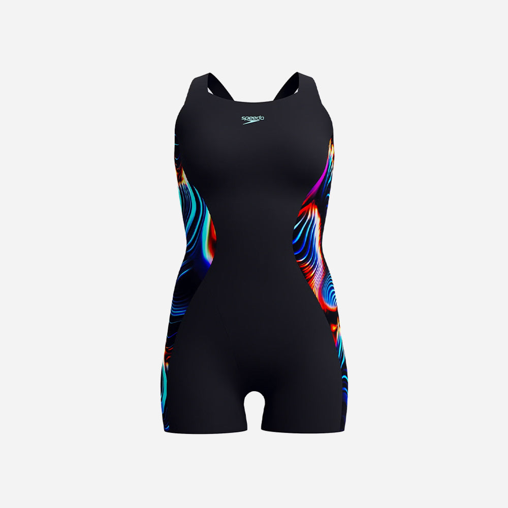 Đồ Bơi Một Mảnh Nữ Speedo Placement Legsuit - Đen - Supersports Vietnam