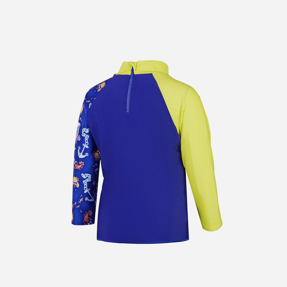 Áo Bơi Chống Nắng Bé Trai Speedo Digital Long Sleeve - Xanh Dương - Supersports Vietnam