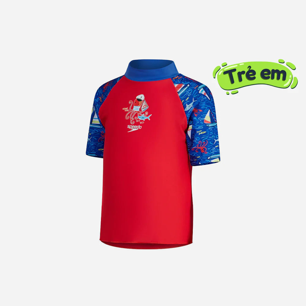 Áo Bơi Bé Trai Speedo Digital Rash - Đỏ - Supersports Vietnam