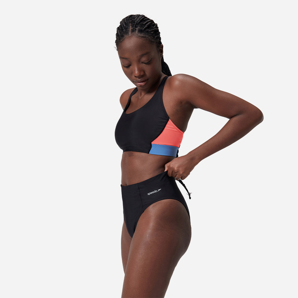 Quần Bơi Nữ Speedo Solid Hi Waist - Đen - Supersports Vietnam