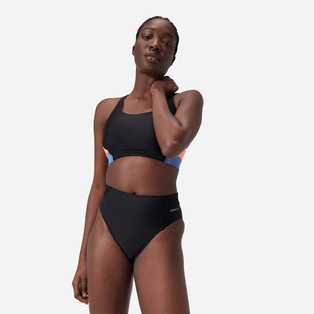 Quần Bơi Nữ Speedo Solid Hi Waist - Đen - Supersports Vietnam