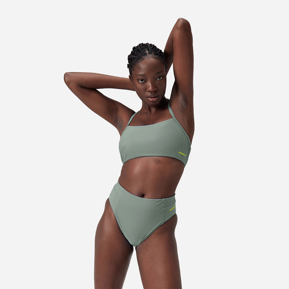 Quần Bơi Nữ Speedo Solid Hi Waist - Xanh Lá - Supersports Vietnam