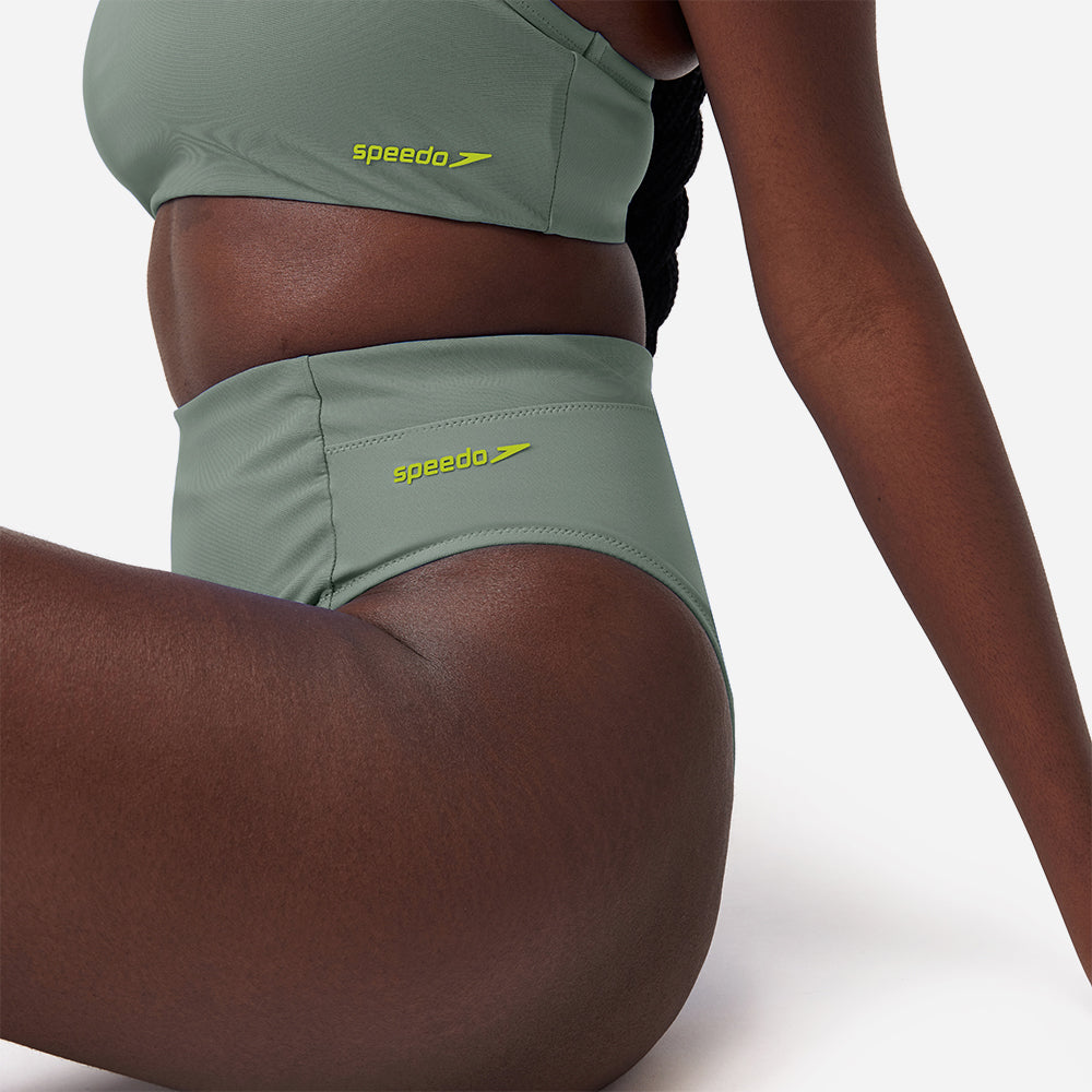 Quần Bơi Nữ Speedo Solid Hi Waist - Xanh Lá - Supersports Vietnam