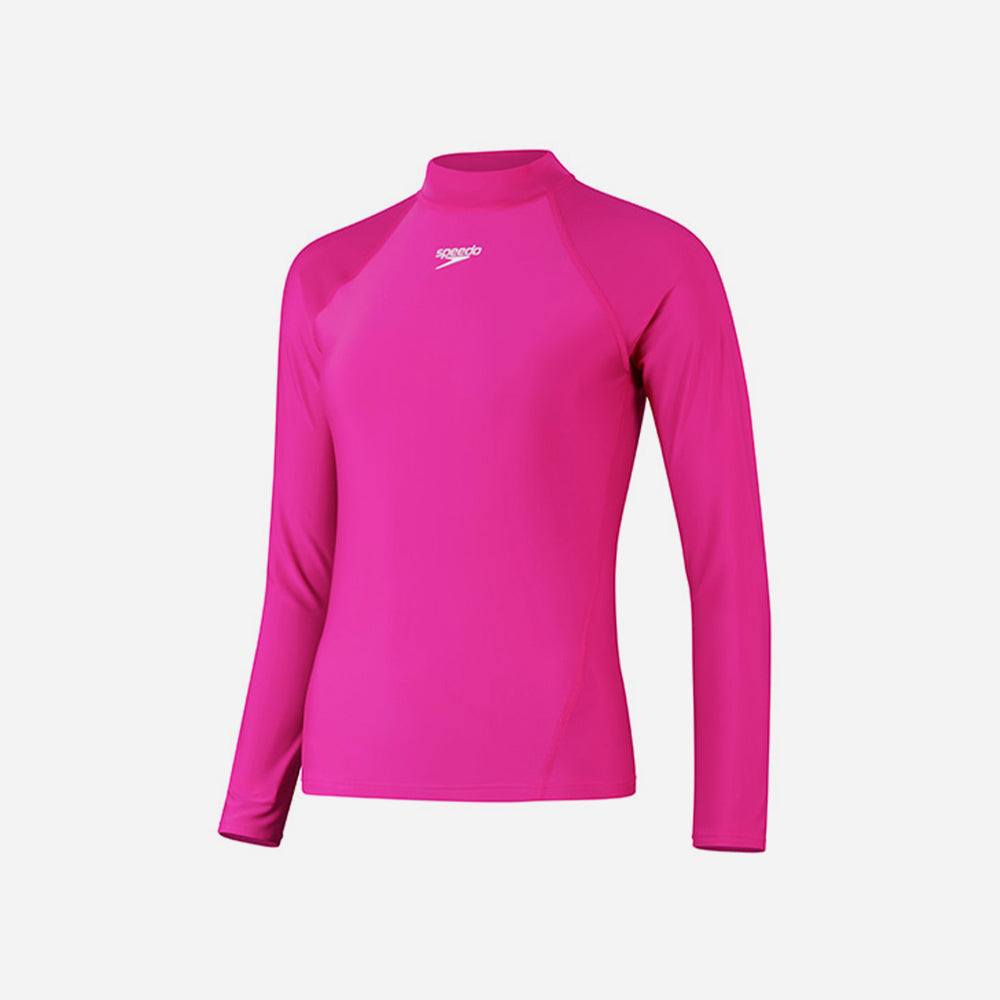 Áo Bơi Chống Nắng Nữ Speedo Essentials Long Sleeve Top Purple - Supersports Vietnam