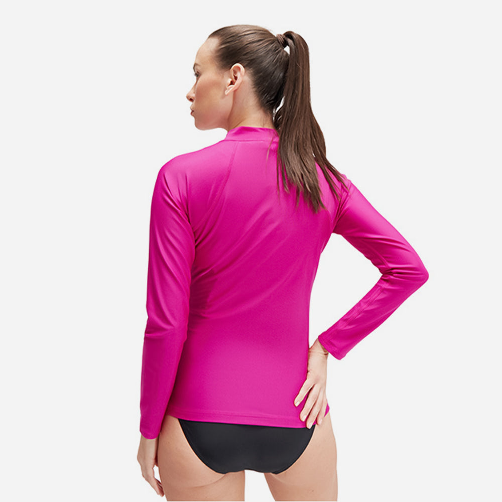 Áo Bơi Chống Nắng Nữ Speedo Essentials Long Sleeve Top Purple - Supersports Vietnam