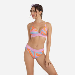 Đồ Bơi Hai Mảnh Nữ Speedo Printed Banded Triangle - Cam - Supersports Vietnam
