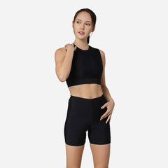 Áo Bơi Nữ Speedo Solid With Mesh - Đen - Supersports Vietnam