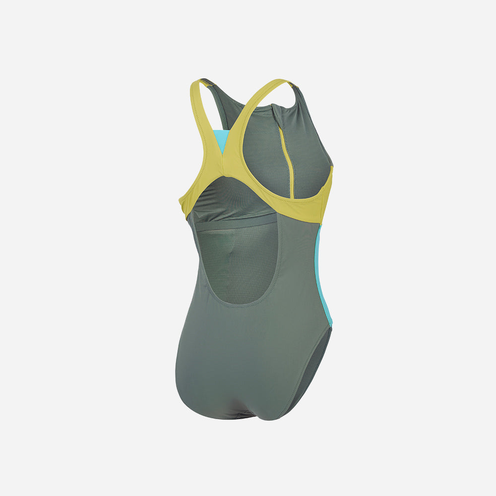 Đồ Bơi Một Mảnh Nữ Speedo Zip Colour Block - Xanh Lá - Supersports Vietnam