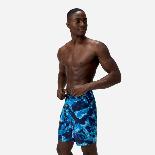 Quần Bơi Nam Speedo The Lookout Print 18 Inch - Xanh Dương