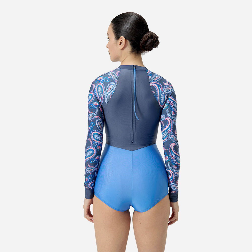 Bộ Đồ Bơi Chống Nắng Nữ Speedo Long Sleeve - Xanh Dương - Supersports Vietnam