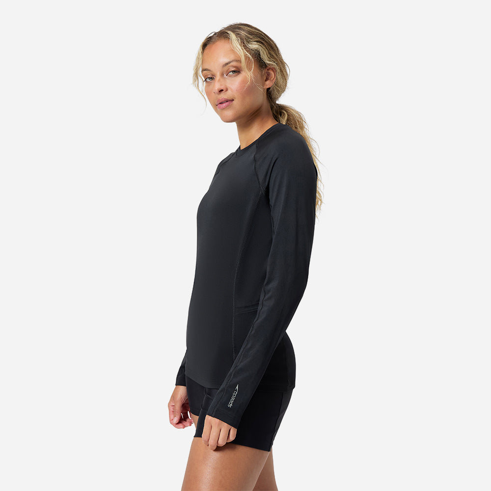 Áo Bơi Chống Nắng Nữ Speedo Sun Protection - Đen - Supersports Vietnam