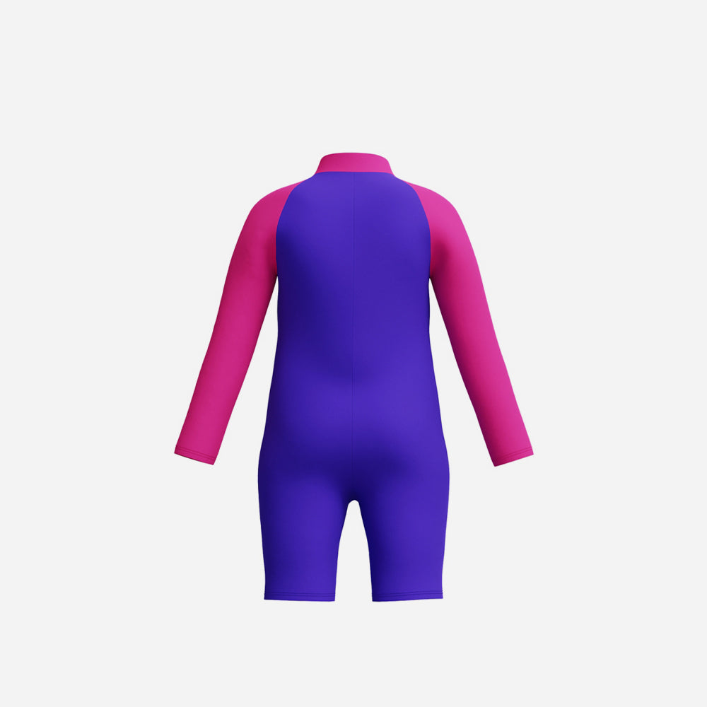 Đồ Bơi Chống Nắng Bé Gái Speedo Long Sleeves Zip - Tím - Supersports Vietnam
