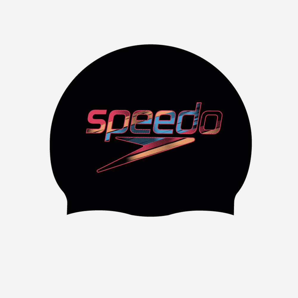 Mũ Bơi Speedo Rev Moulded Silicone - Đen - Supersports Vietnam