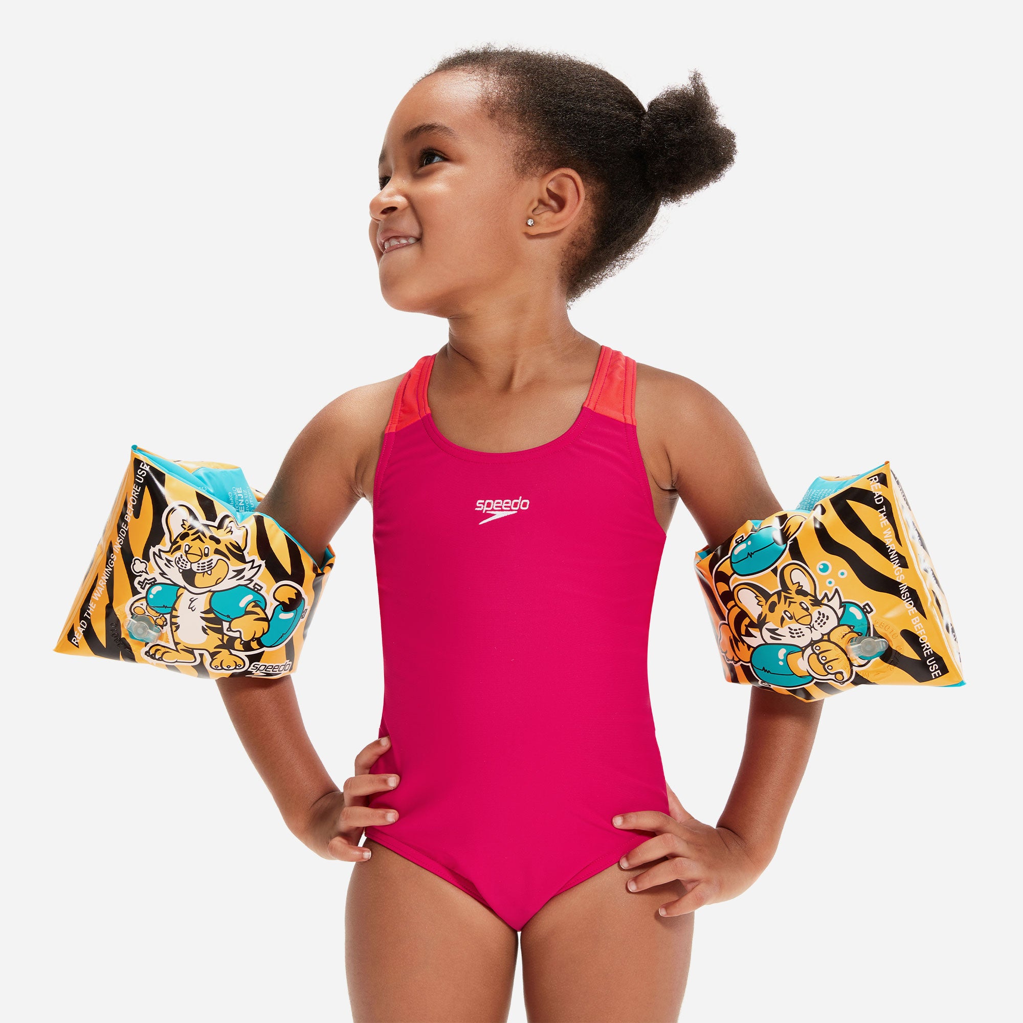 Phao Tay Trẻ Em Speedo Printed - Cam - Supersports Vietnam