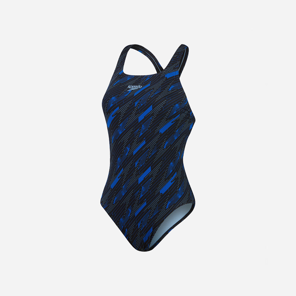 Đồ Bơi Một Mảnh Nữ Speedo Hyperboom Allover Medalist - Xanh Dương - Supersports Vietnam