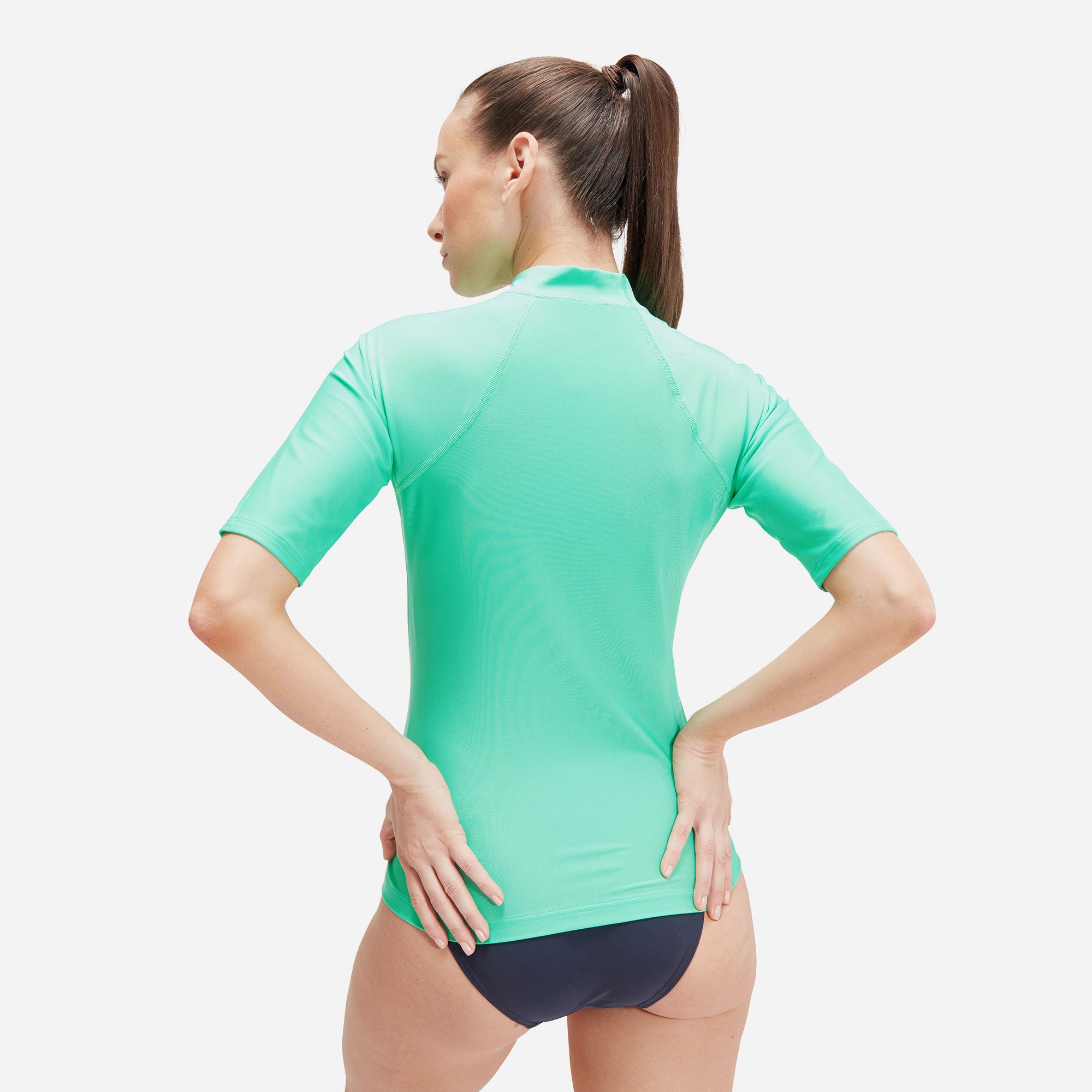 Áo Bơi Chống Nắng Nữ Speedo Essentials - Xanh Mint - Supersports Vietnam