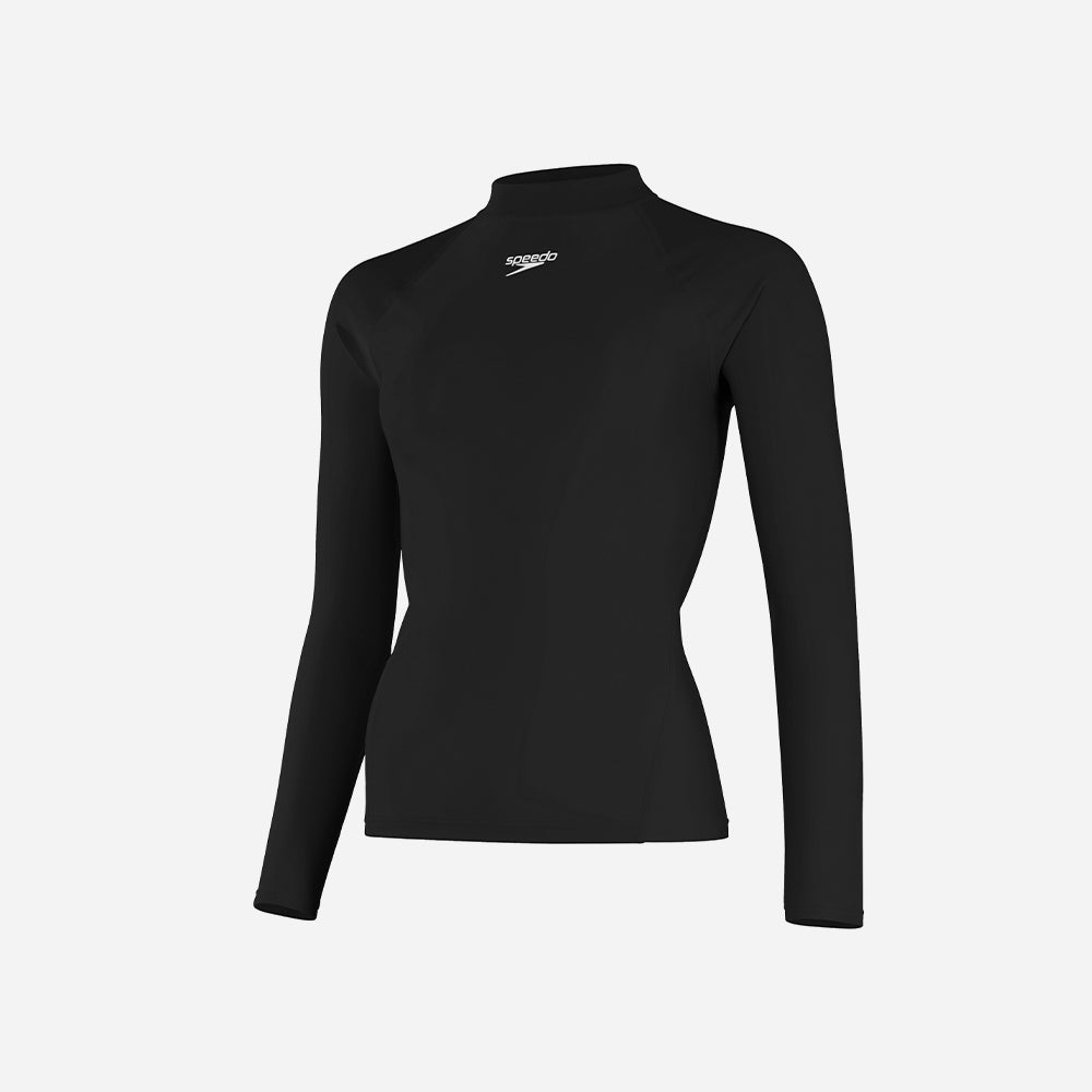 Áo Bơi Chống Nắng Nữ Speedo Essential Sun Protection - Đen - Supersports Vietnam
