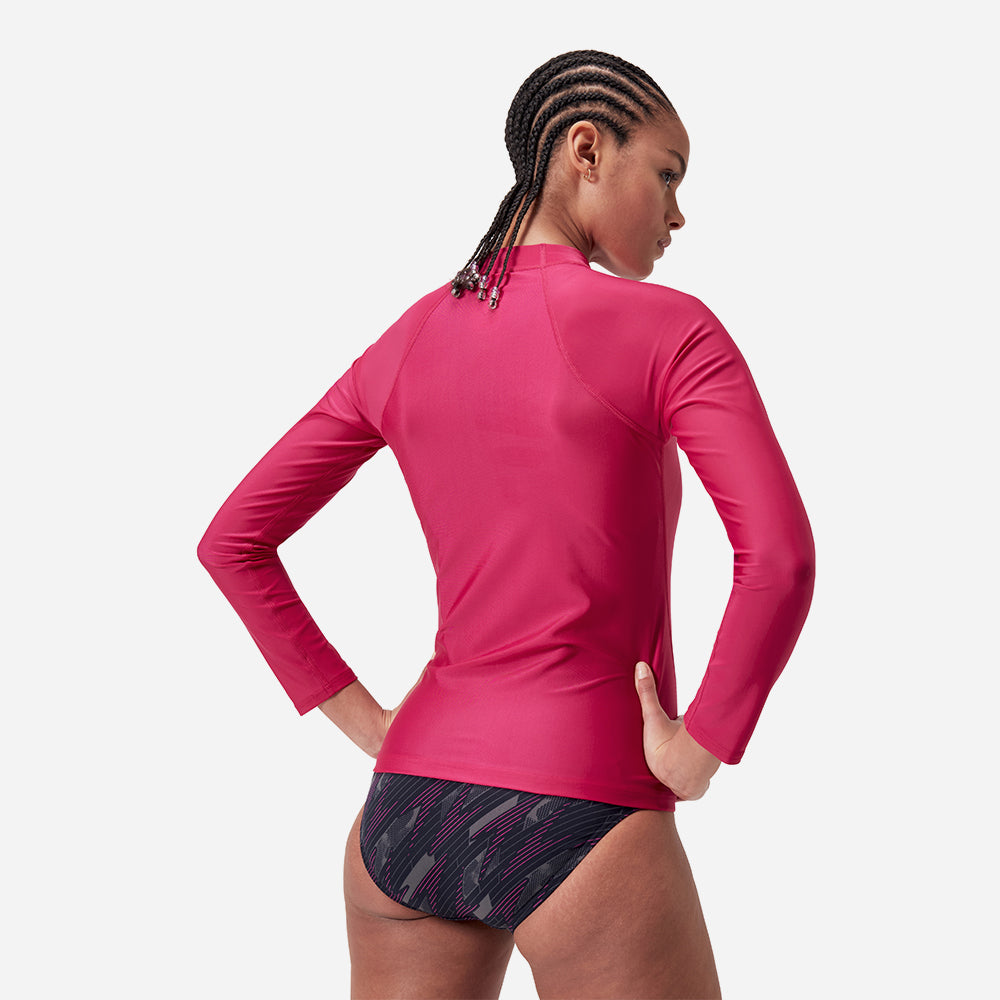 Áo Bơi Chống Nắng Nữ Speedo Essential Sun Protection - Hồng - Supersports Vietnam