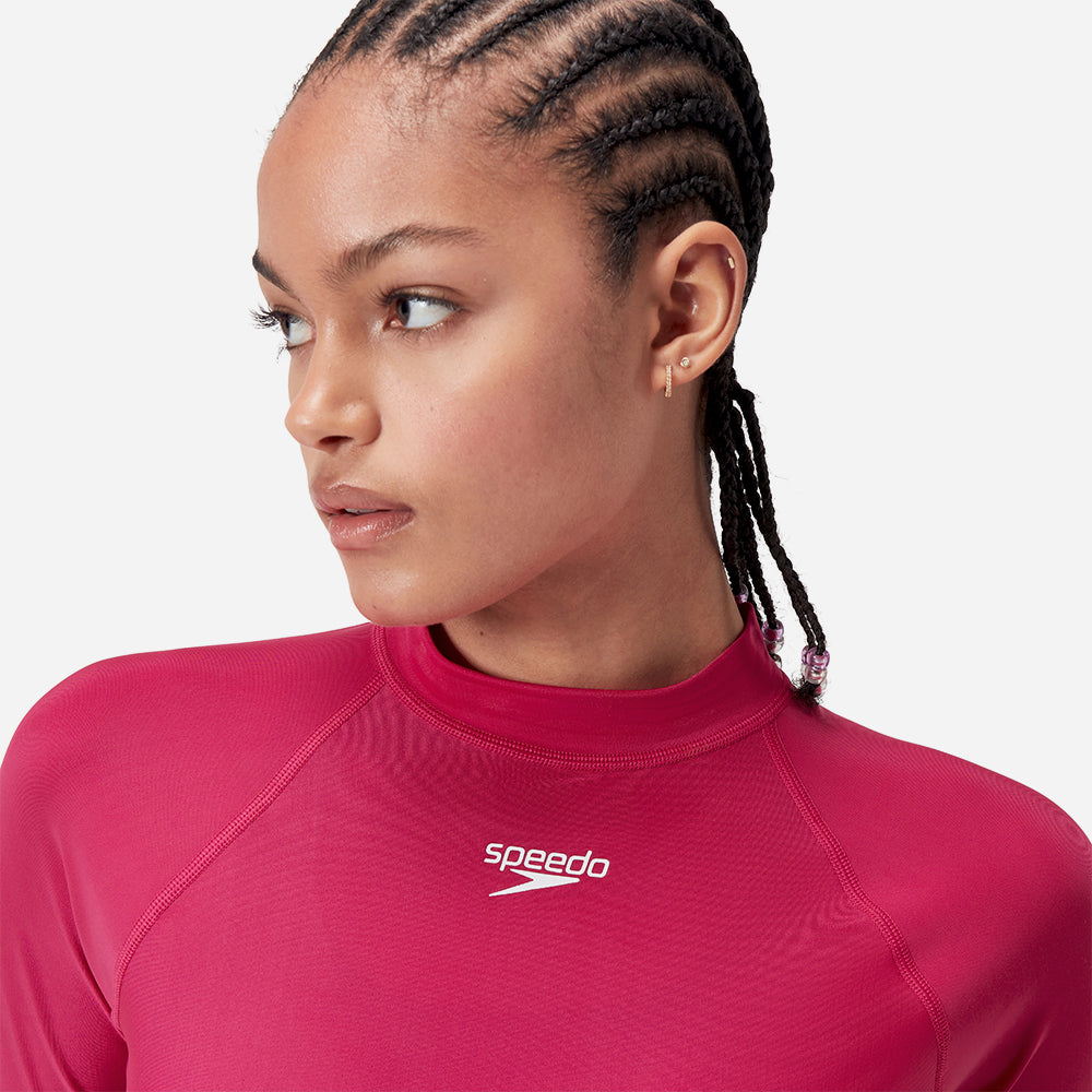 Áo Bơi Chống Nắng Nữ Speedo Essential Sun Protection - Hồng - Supersports Vietnam