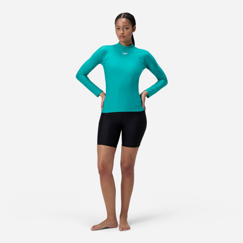 Áo Bơi Chống Nắng Nữ Speedo Long Sleeve - Xanh Dương - Supersports Vietnam