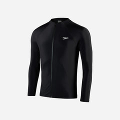Áo Bơi Chống Nắng Tay Dài Nam Speedo Essentials - Đen - Supersports Vietnam