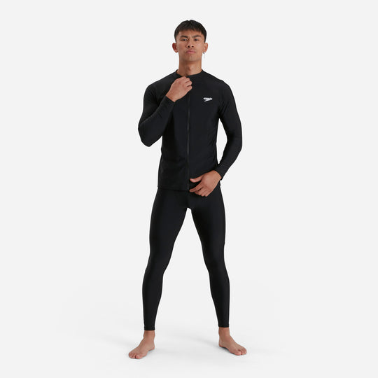 Áo Bơi Chống Nắng Tay Dài Nam Speedo Essentials - Đen