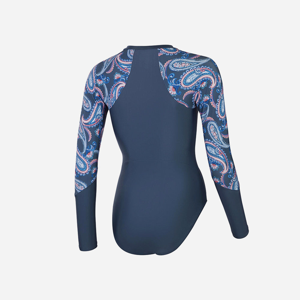 Bộ Đồ Bơi Chống Nắng Nữ Speedo Printed Panel - Xanh Dương - Supersports Vietnam