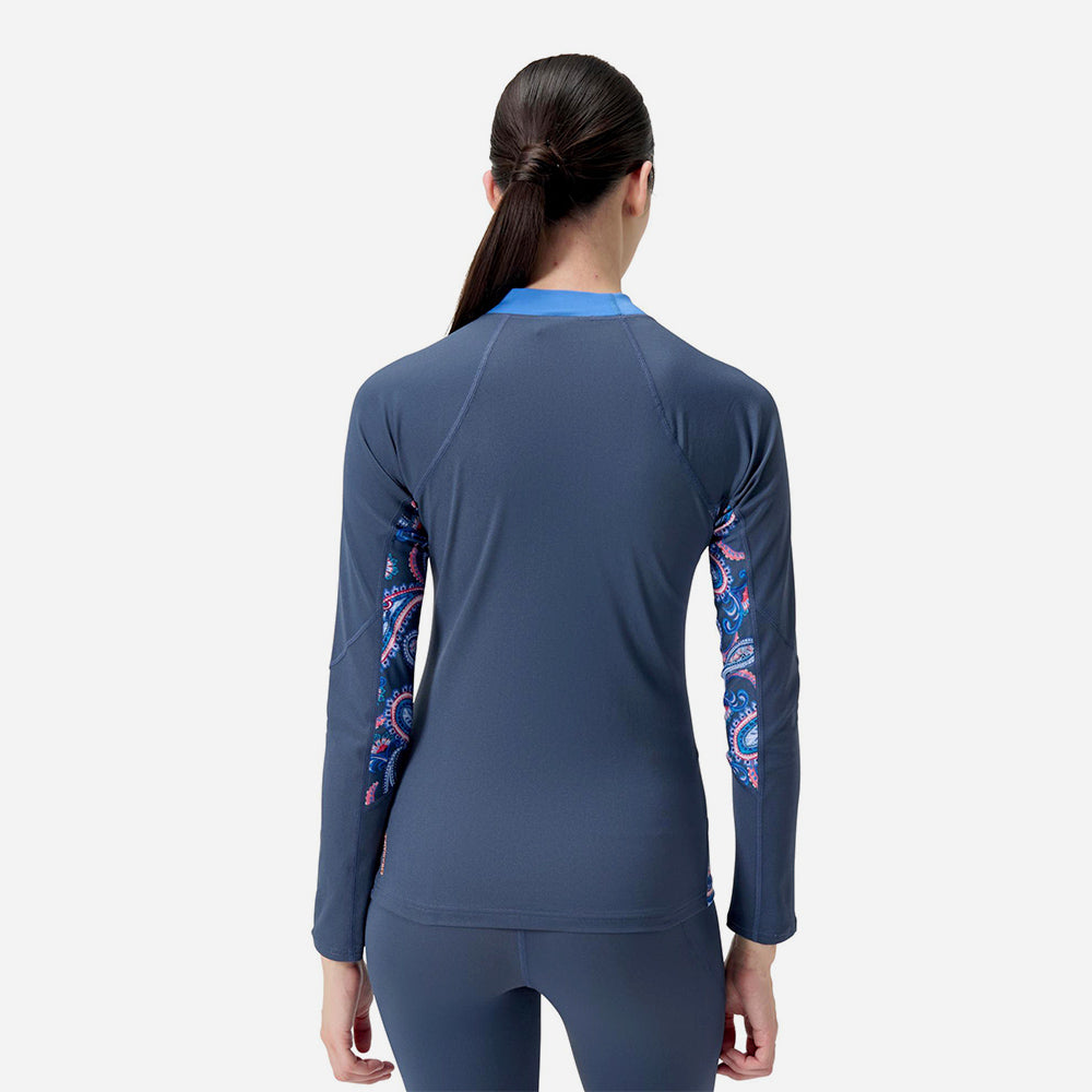 Áo Bơi Chống Nắng Nữ Speedo Printed Splice - Xanh Dương - Supersports Vietnam
