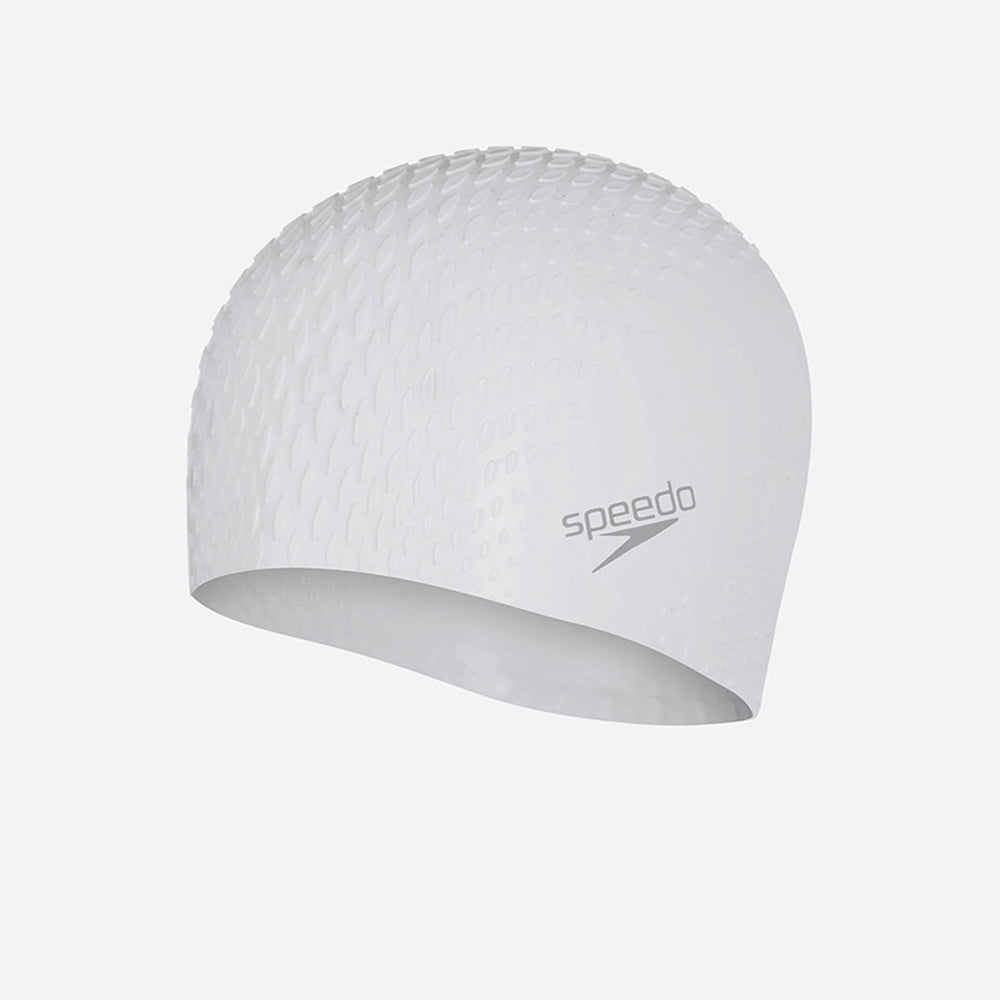 Mũ Bơi Người Lớn Speedo Bubble Active + - Trắng - Supersports Vietnam