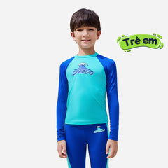 Áo Bơi Chống Nắng Bé Trai Speedo Splash & Learn Logo - Xanh Dương - Supersports Vietnam