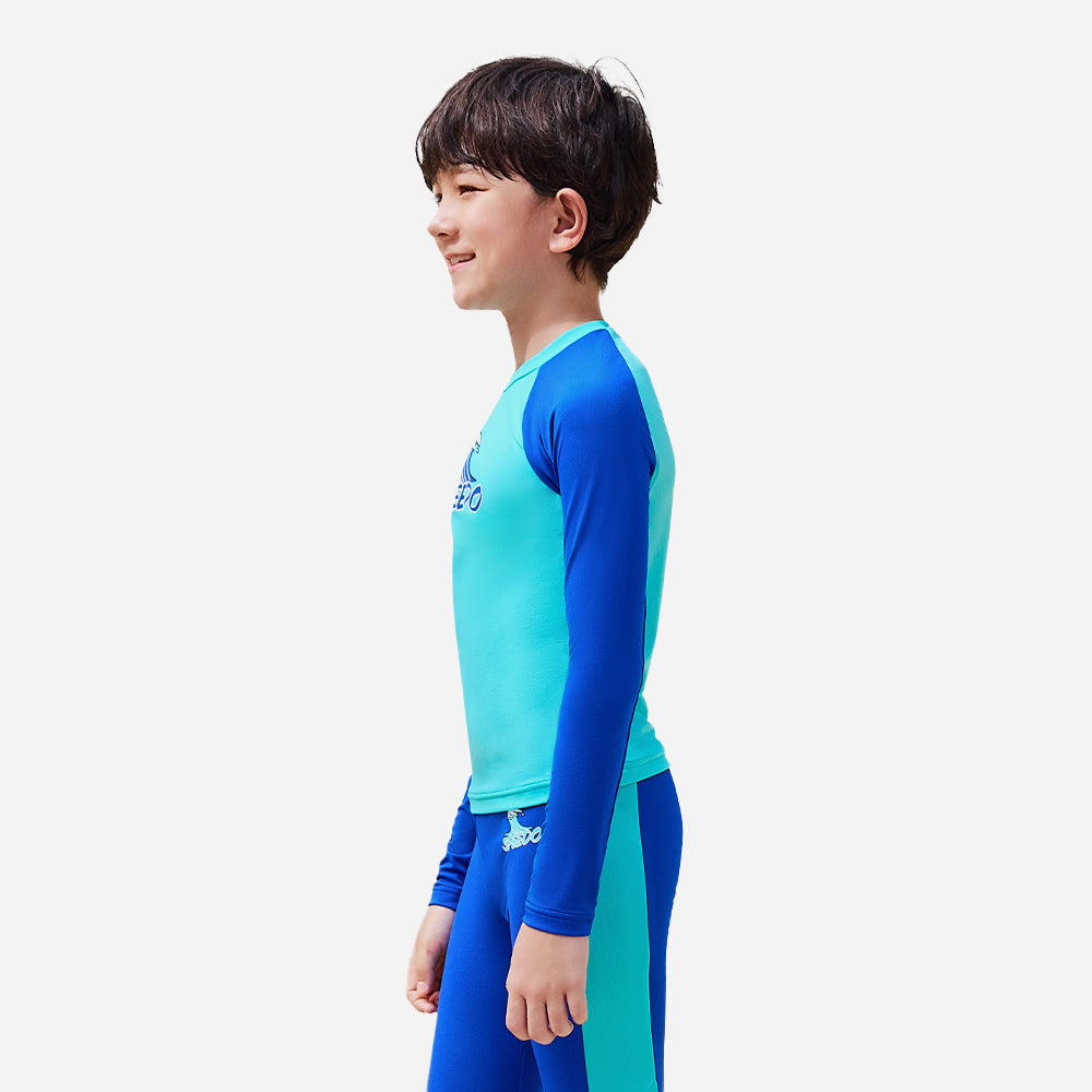 Áo Bơi Chống Nắng Bé Trai Speedo Splash & Learn Logo - Xanh Dương - Supersports Vietnam