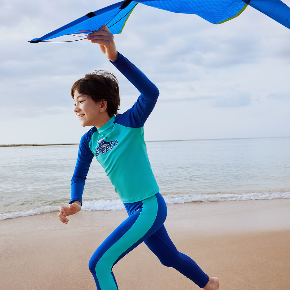 Áo Bơi Chống Nắng Bé Trai Speedo Splash & Learn Logo - Xanh Dương - Supersports Vietnam